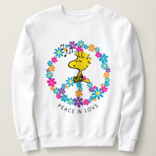 Peanuts Woodstock Bloem Vredesbord Trui