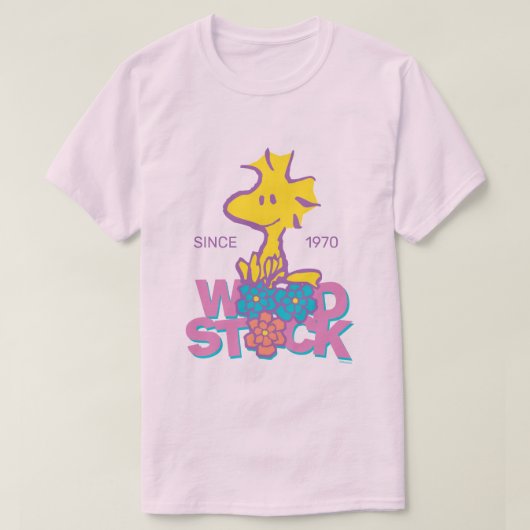 Peanuts | Woodstock Bloemen T-shirt (Design voorkant)