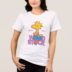 Peanuts Woodstock Bloemen Tri-Blend Shirt