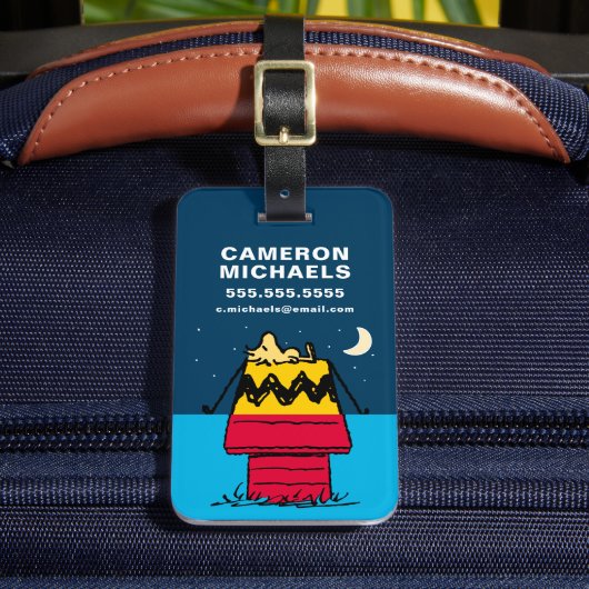 Peanuts | Woodstock Camping Half & Half Bagagelabel (Voorkant Insitu 2)