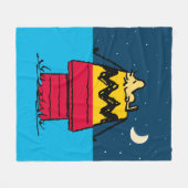 Peanuts | Woodstock Camping Half & Half Fleece Deken (Voorkant (Horizontaal))