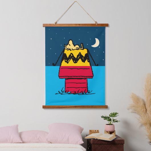 Peanuts | Woodstock Camping Half & Half Hangend Wandkleed (Slaapkamer)