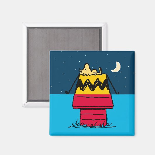 Peanuts | Woodstock Camping Half & Half Magneet (Voorkant / Achterkant)