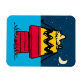 Peanuts | Woodstock Camping Half & Half Magneet (Horizontaal)