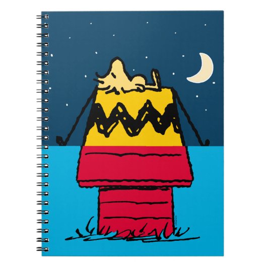 Peanuts | Woodstock Camping Half & Half Notitieboek (Voorkant)