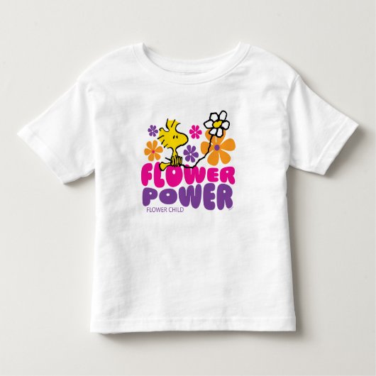 Peanuts | Woodstock Flower Power Kinder Shirts (Voorkant)