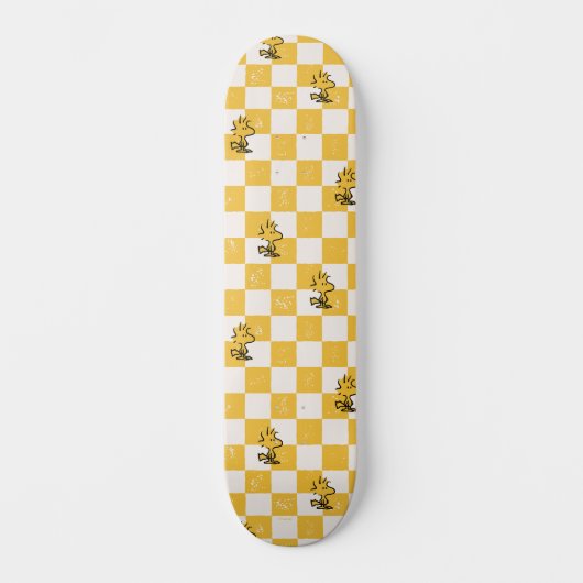Peanuts | Woodstock Geruite vlag Skateboard (Voorkant)