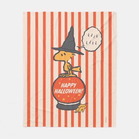 Peanuts |  Woodstock Heksenstrepen Fleece Deken (Voorkant)