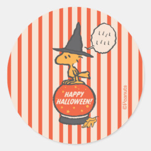 Peanuts Woodstock Heksenstrepen Ronde Sticker