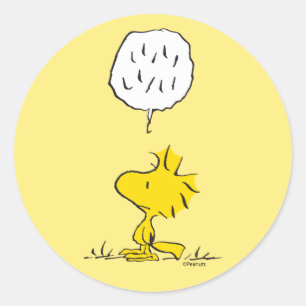 Peanuts Woodstock-luidsprekers Ronde Sticker