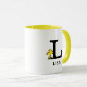 Peanuts | Woodstock Naam & Monogram L Mok (Voorkant rechts)