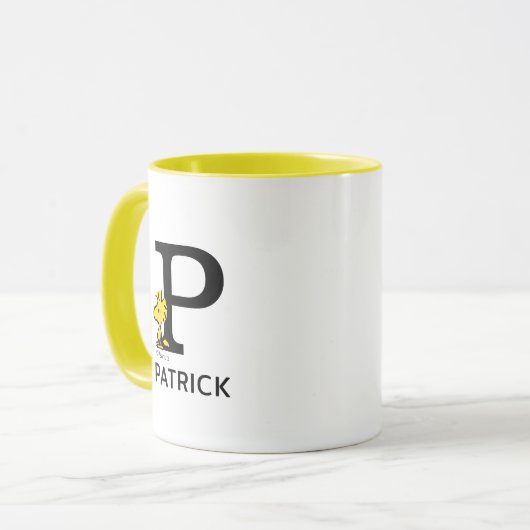 Peanuts | Woodstock Naam & Monogram P Mok (Voorkant links)