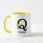 Peanuts | Woodstock Naam & Monogram Q Mok (Links)