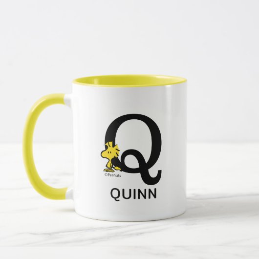 Peanuts | Woodstock Naam & Monogram Q Mok (Links)