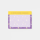 Peanuts | Woodstock Paarse hartpatroon Post-it® Notes (Voorkant)