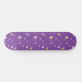Peanuts | Woodstock Paarse hartpatroon Skateboard (Horizontaal)