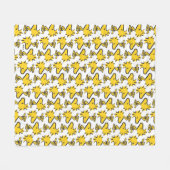 Peanuts | Woodstock Patroon Fleece Deken (Voorkant (Horizontaal))