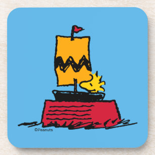 Peanuts Woodstock Snoopy Dish Zeilboot Bier Onderzetter