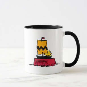 Peanuts Woodstock Snoopy Dish Zeilboot Mok