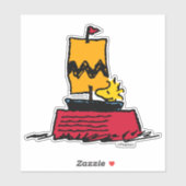 Peanuts | Woodstock Snoopy Dish Zeilboot Sticker (Vel)