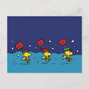 Peanuts   Woodstock Snow Shovel Team Feestdagenkaart
