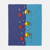 Peanuts | Woodstock Snow Shovel Team Fleece Deken (Voorkant)