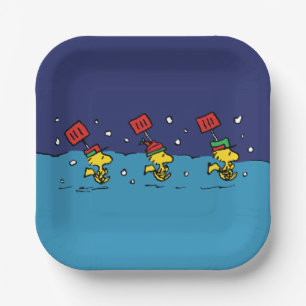 Peanuts Woodstock Snow Shovel Team Papieren Bordje