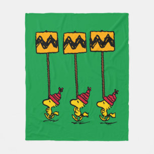 Peanuts Woodstock & Vrienden Teken maart Fleece Deken