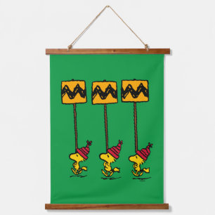 Peanuts   Woodstock & Vrienden Teken maart Hangend Wandkleed