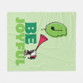 Peanuts | Woodstock Wees vrolijk Fleece Deken (Voorkant (Horizontaal))