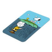 Peanuts | Zonnige dag regenachtige dag half & half Magneet (Linkerzijde)