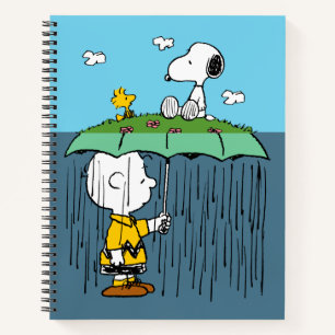 Peanuts   Zonnige dag regenachtige dag half & half Notitieboek
