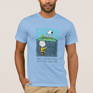 Peanuts   Zonnige dag regenachtige dag half & half T-shirt