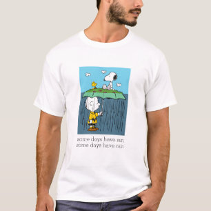 Peanuts   Zonnige dag regenachtige dag half & half T-shirt