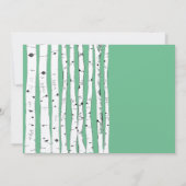 PeaPod Green Birch Tree Mariage Invitations (Dos)