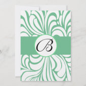 PeaPod Groene wervelingen Bruiloft Uitnodigingen (Achterkant)