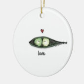 Peapod Love Keramisch Ornament (Links)