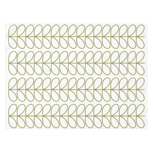 Pear and white Linear Stem Slate, retro stijl Tafelkleed (Voorkant (Horizontaal))