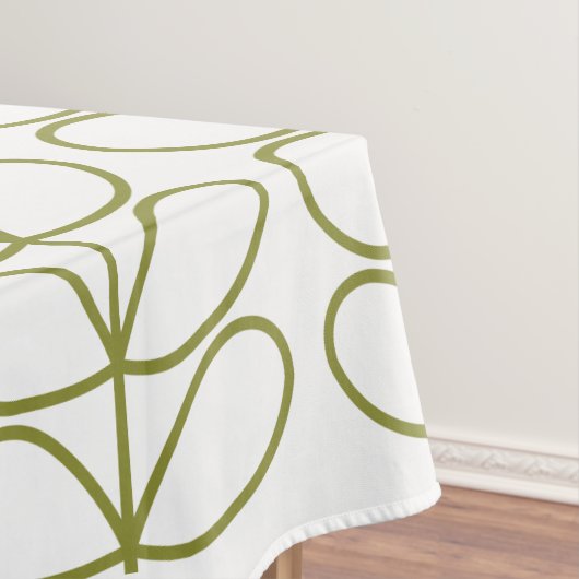 Pear and white Linear Stem Slate, retro stijl Tafelkleed (Voorbeeld)