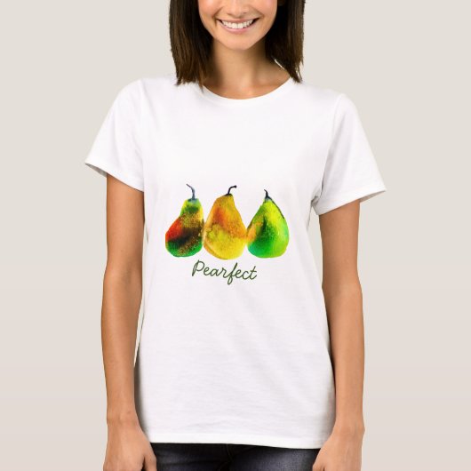 Pear art mignon aquarelle fruit T-shirt (Devant)