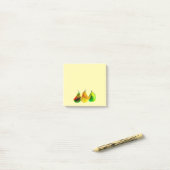 Pear art mignon aquarelle fruits post-it notes (Sur un bureau)