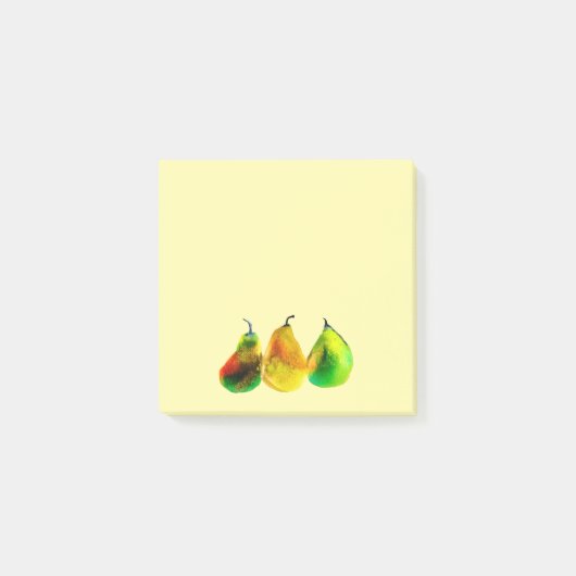 Pear art schattige waterverf fruit na het boek post-it® notes (Voorkant)