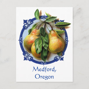 Pear Capitol van de wereld Medford, Oregon Souveni Briefkaart