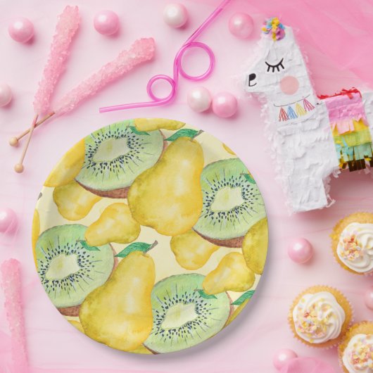 Pear en Kiwi Papieren Bordje (Feest)