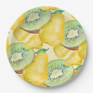Pear en Kiwi Papieren Bordje