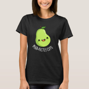 Pear-fectly Schattige Fruit Pear Pun Dark BG T-shirt