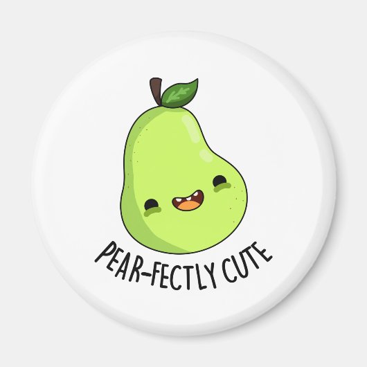 Pear-fectly Schattige Fruit Pear Pun Magneet (Voorkant)