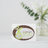 Pear For You Chubby Cartes de visite (Debout devant)