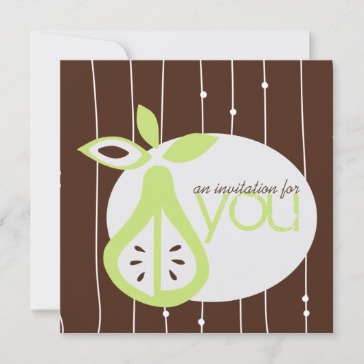Pear For You Invitations (Devant)