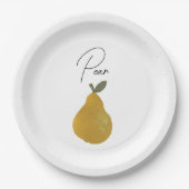 Pear Fruit Illustration Papieren Bordje (Voorkant)